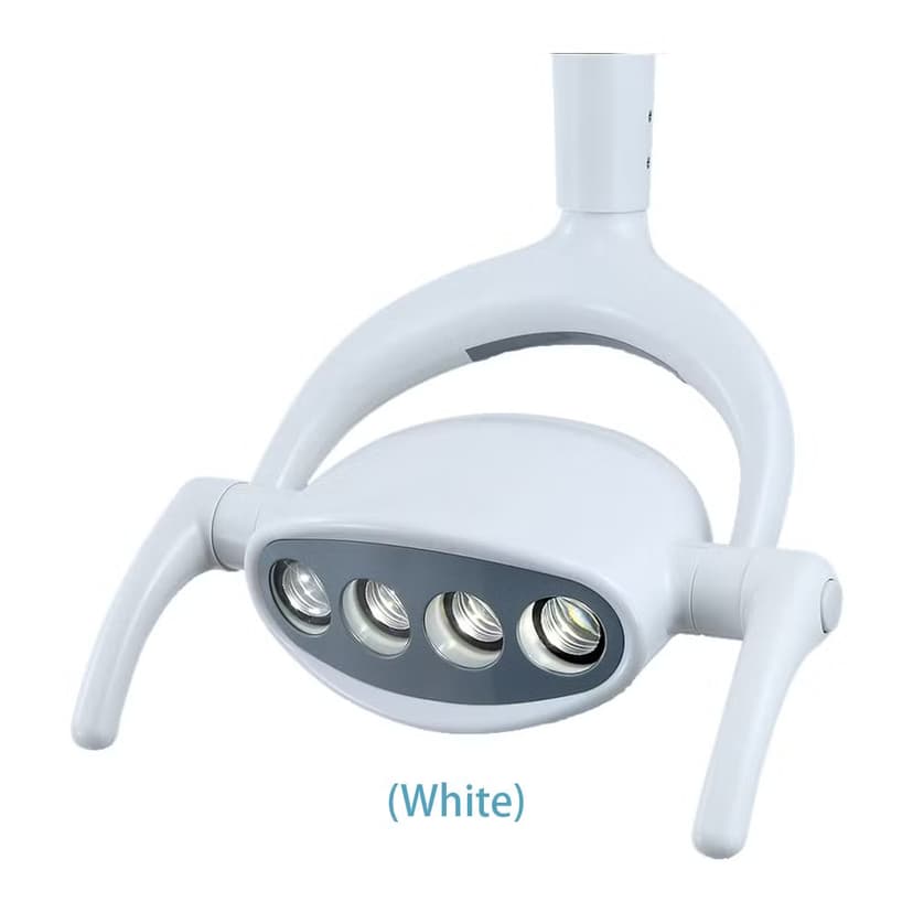 Keju Stomatoloji kreslo Ağ rəng. LED müalicə işığı, miqyaslayıcı, oral kamera sistemi, xəstə monitoru, LED CƏRRAHİ LAMPA RƏNGLƏRİ: KJ27